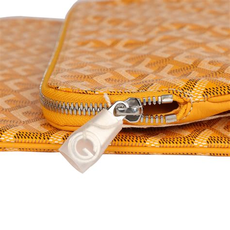 Goyard Sainte Marie GM Foldable Clutch Yellow Goyardine 